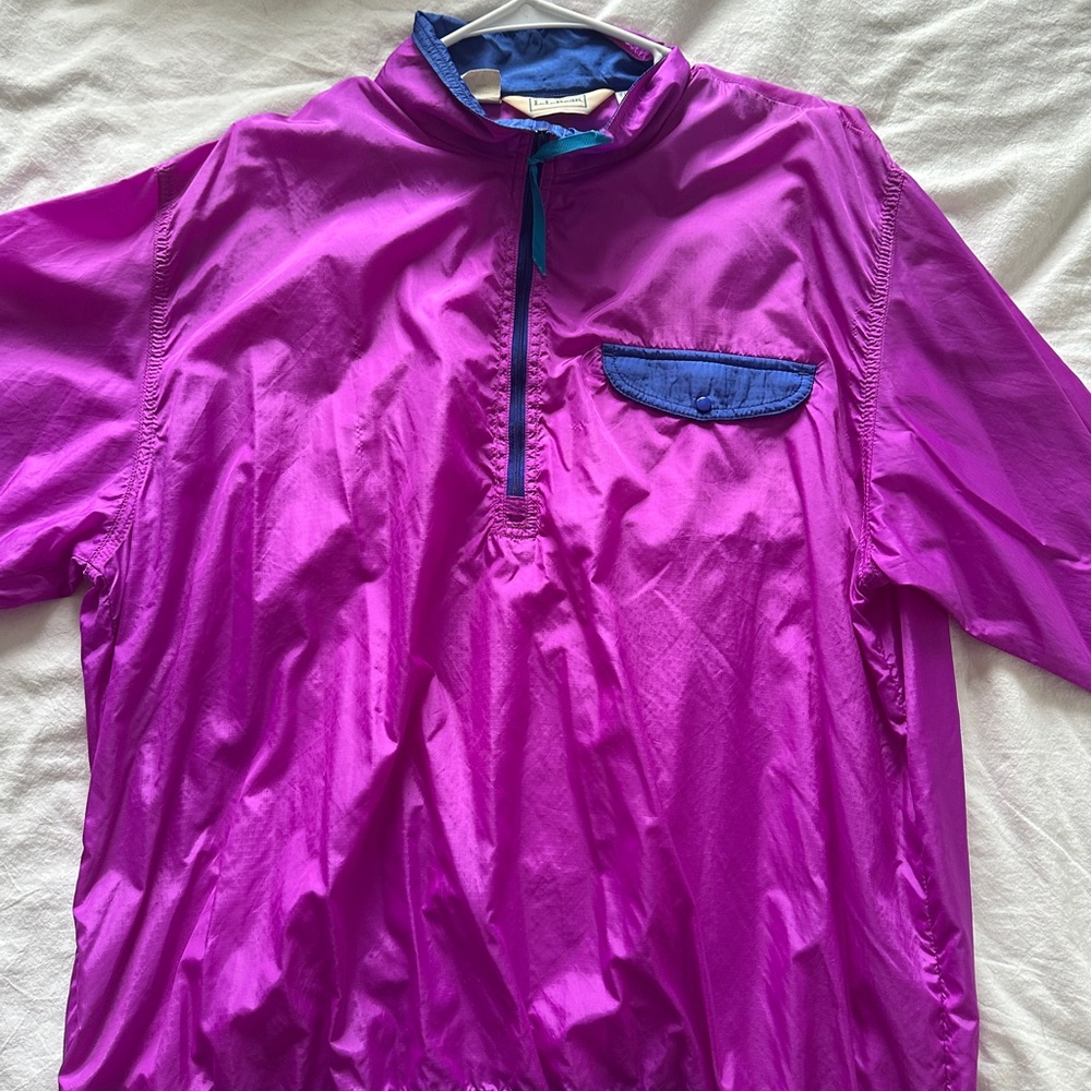 L.L. Bean Purple and Blue Windbreaker